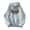 Grey XL, variant on Fall Winter Unisex Hoodie Drawstring Elastic Cuff Thorn Print Thick Fleece Patch Pocket Loose Long Sleeves Pullover Warm Top