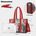 thumbnail image 5 of Teacher Tote Bag,Pioneer Flower Floral Print Pattern Teacher Utility Tote Bag,Large Work Tote Bags for Women with Multiple Pockets,Top Zipper Closure,13.8x10.6x6.7 Inch, 5 of 5