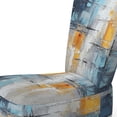 thumbnail image 4 of Designart "composition Frozen Snow III" Yellow Abstract Collages Upholstered Accent Chair - Modern Arm Chair For Living Room, 4 of 5