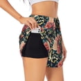 thumbnail image 2 of Haiem Rose Flowers Women's 2 in 1 Running Shorts - Lightweight Athletic Workout Gym Yoga Breathable Sports Shorts Liner with Phone Pockets-, 2 of 9