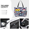 thumbnail image 3 of Large Beach Bags Water-resistant Sandproof - cool rock Skull Cute Beach Tote Bags for Women with Zipper, 3 of 6