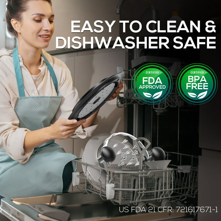 Chicken Shredder, Pro Chicken Breast Shredder Tool Twist with Clear Cover, Large Meat Shredder Machine - Ergonomic Handle, Dishwasher Safe, Anti-Slip, Cleaning Brush, Heat Resistant, BPA Free