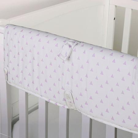 Purple Triangle Print 100 Cotton Padded Crib Rail Guard By Crib