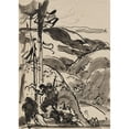 thumbnail image 2 of Auguste Louis Lepère 14x18 Gold Ornate Wood Frame and Double Matted Museum Art Print Titled - In the Vosges (1914), 2 of 4