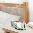 thumbnail image 7 of Bedroom Projection Alarm Clock, LED Digital Clock Projected On The Ceiling Wall, 180° Projector and Dimmer, Mirror Design, Snooze, 3-speed Luminance Bedside Clo Holiday Savings Gifts, 7 of 7