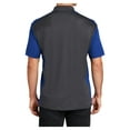 thumbnail image 2 of Yellow Rooster Mens Colorblock Micropique Sport-Wick Polo Iron Grey/ True Royal 4XL, 2 of 8
