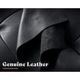 thumbnail image 4 of VanAcc Leather Sofa, Mid Century Modern Genuine Leather Sofa, 3 Seater Comfy Couch for Living Room Home Office, Black Leather Couch, 4 of 9