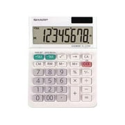 Sharp Calculators EL-310WB 8-Digit Mini-Desktop Calculator, White