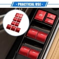 thumbnail image 2 of Unique Bargains 10 Pcs Car Driver and Passenger Window Switch Button Cover Trim Compatible for Toyota Highlander 2020-2022, Durable Aluminum Alloy Red, 2 of 7