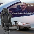 thumbnail image 2 of BestOffice Racing Style Gaming Chair with Adjustable Pillows and Footrest for Adult Gamers(Grey), 2 of 7