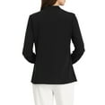 thumbnail image 3 of MODA NOVA Juniors Pleated Mock Neck Pearl Decor Elegant Work Blouse Top, 3 of 5