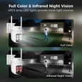 thumbnail image 6 of Hiseeu Outdoor Wireless Solar Security Camera System, 4-Camera Home WiFi Surveillance Kit with 10CH NVR, 500G HDD, 2K 4MP 360° View, Color Night Vision, PIR Human Detect, 2-Way Audio, IP66, 6 of 15