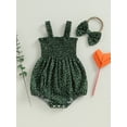 thumbnail image 2 of Bagilaanoe Newborn Baby Girl Rompers Print Sleeveless Bodysuit + Headband 3M 6M 12M 18M Infant Summer One Piece Jumpsuit, 2 of 9