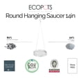 thumbnail image 2 of Ecopots Indoor/Outdoor Round Recycled Plastic Modern Hanging Saucer, Pure White 14", 2 of 4