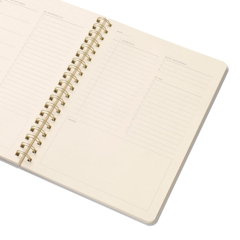 Papier To Go, Undated Daily Productivity Planner, Spiral