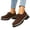 Brown, variant on YOUYEDIAN Loafers for Women Round Toe Fashion Platform Heel Comfy Shoes Slip On Strap Design Casual Shoes