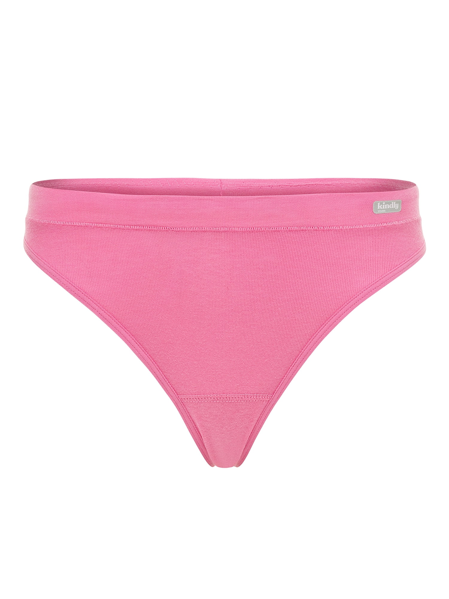 Kindly Yours Women’s Natural Comfort Cotton Modal Thong Underwear, 3-Pack, Sizes XS-XXXL