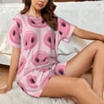 thumbnail image 6 of Bixox Women's Pig Nose Printed Pajama Set 2 Piece Lounge Set Top and Shorts Soft Pajamas, Shorts with Pockets, 6 of 7
