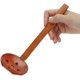 thumbnail image 5 of Cuchara coladora de madera, cuchara resistente al desgaste con mango largo, cuchara para Fideos con espalda de tortuga para cena familiar y Catering, 5 of 5