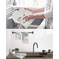 thumbnail image 5 of Spring Lavender Kitchen Dish Towels for Drying Dishes Set of 2, Garden Botanical Leaves Butterflies Waffle Weave Microfiber Hand Tea Bathroom Towels Quick Dry & Absorbent Towel 12x12, 5 of 7