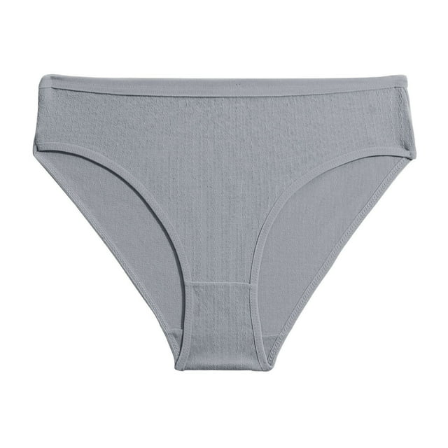 Gibobby Pantaleta Corte Frances de Algodón Ropa interior Sexy de cintura alta para mujer, ropa interior, bragas de algodón para mujer(Gris,XL)