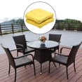 thumbnail image 2 of thinsony 2x Solid Color Tufted Pad Wicker Seat Cushions Round Back 48cm Yellow, 2 of 9