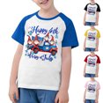 thumbnail image 1 of CFLVAEK T-Shirts Patriotiques pour Enfants 4 Juillet T-Shirts Graphiques Amusants Journée de l'Indépendance Manches Courtes Raglan T-Shirts Décontractés Col Rond T-Shirt de Vacances 9 Ans, 1 of 8