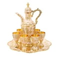 thumbnail image 4 of European Set Vintage Teapot Set Drinkware Home Decor Metal Glass Jug Set turkish White, 4 of 8