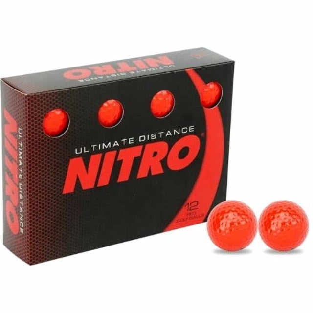 Pelotas de golf Nitro Ultimate Distance, 15 unidades, color rojo