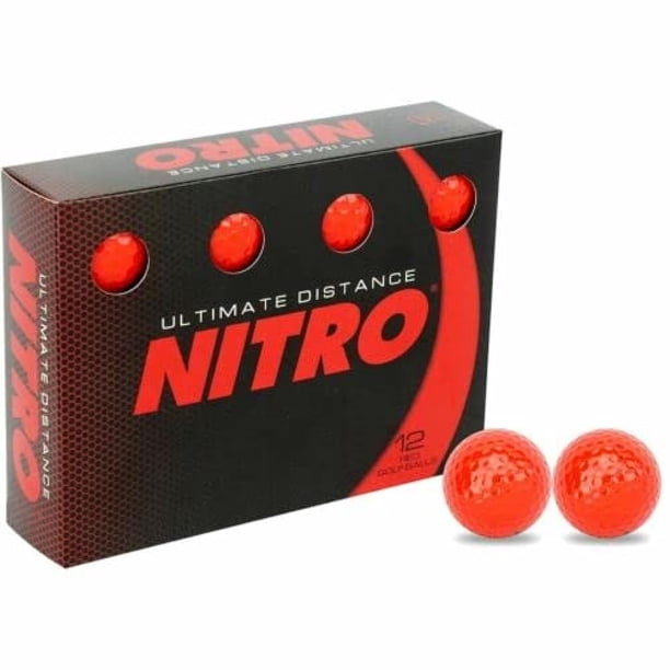 Pelotas de golf Nitro Ultimate Distance, 15 unidades, color rojo