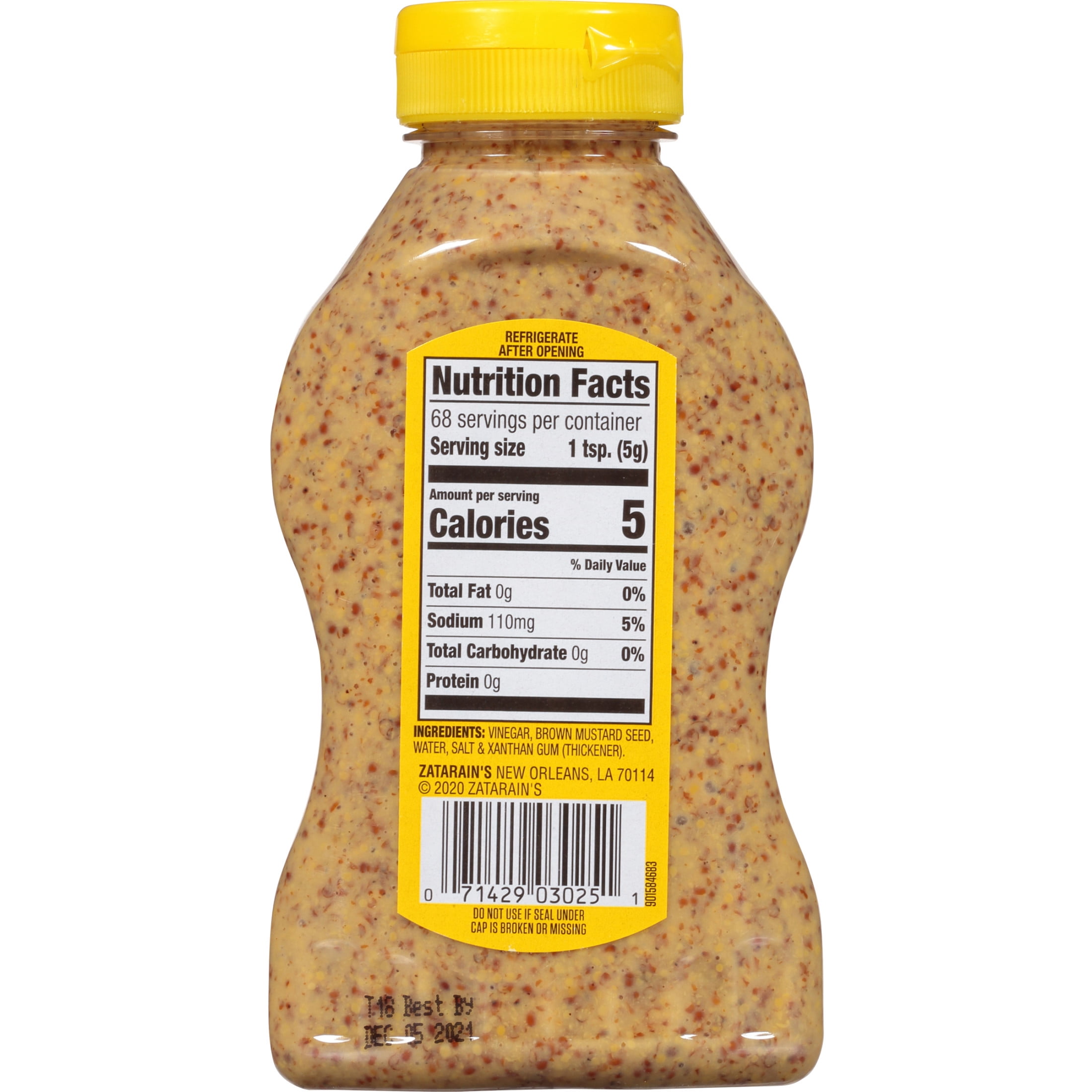 Zatarain's Kosher Creole Mustard, 12.0 oz Bottle
