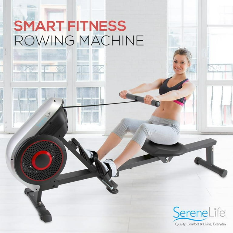 Free Shipping! SereneLife Smart Fitness Rowing Machine Durable
