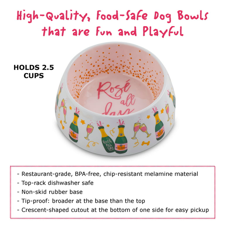  Haute Diggity Dog Bowls & Placemats Collection – Set of 2  Dishwasher Safe, Non-Skid Bowls and 1 Durable Non-Stick Placemat Crafted  from Food Grade, BPA Free Materials with Chic, Fun