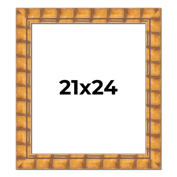 21x24 Frame Beige Real Wood Picture Frame Width 3 inches | Interior Frame Depth 0.5 inches |