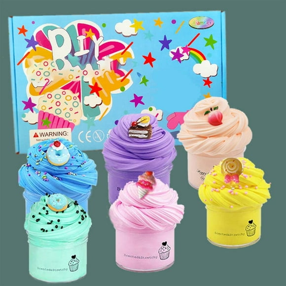 LEEYNEER Christmas Gifts for Kids 6 Pack Butter Kit Scented DIY Supplies For Girls And Boys Stress Toy For Kids Education Party And Gift