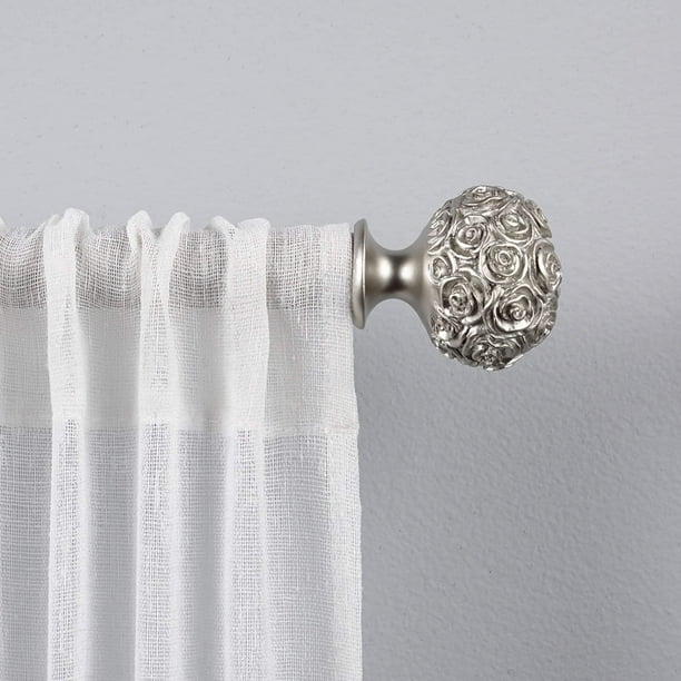 Exclusive Home Curtains 1" Peony Curtain Rod and Finial Set Walmart