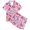 C288 Pink, variant on Gbsyewxs Girls Outfits 2 Piece Lapel Short Sleeve Independence Day Print Tops And Shorts Set Homewear Summer Girls Clothes Set Pink Size 4-5 Years
