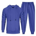 thumbnail image 5 of SNOWSONG Mens Sweat Suits 2 Piece Set, Mens Fall / Winter Sports Leisure Sweatshirt + Pants Set, Men Clothing Set, Big and Tall Track Suits for Men 1PC Sweatshirt + Pant Blue1 M, 5 of 6