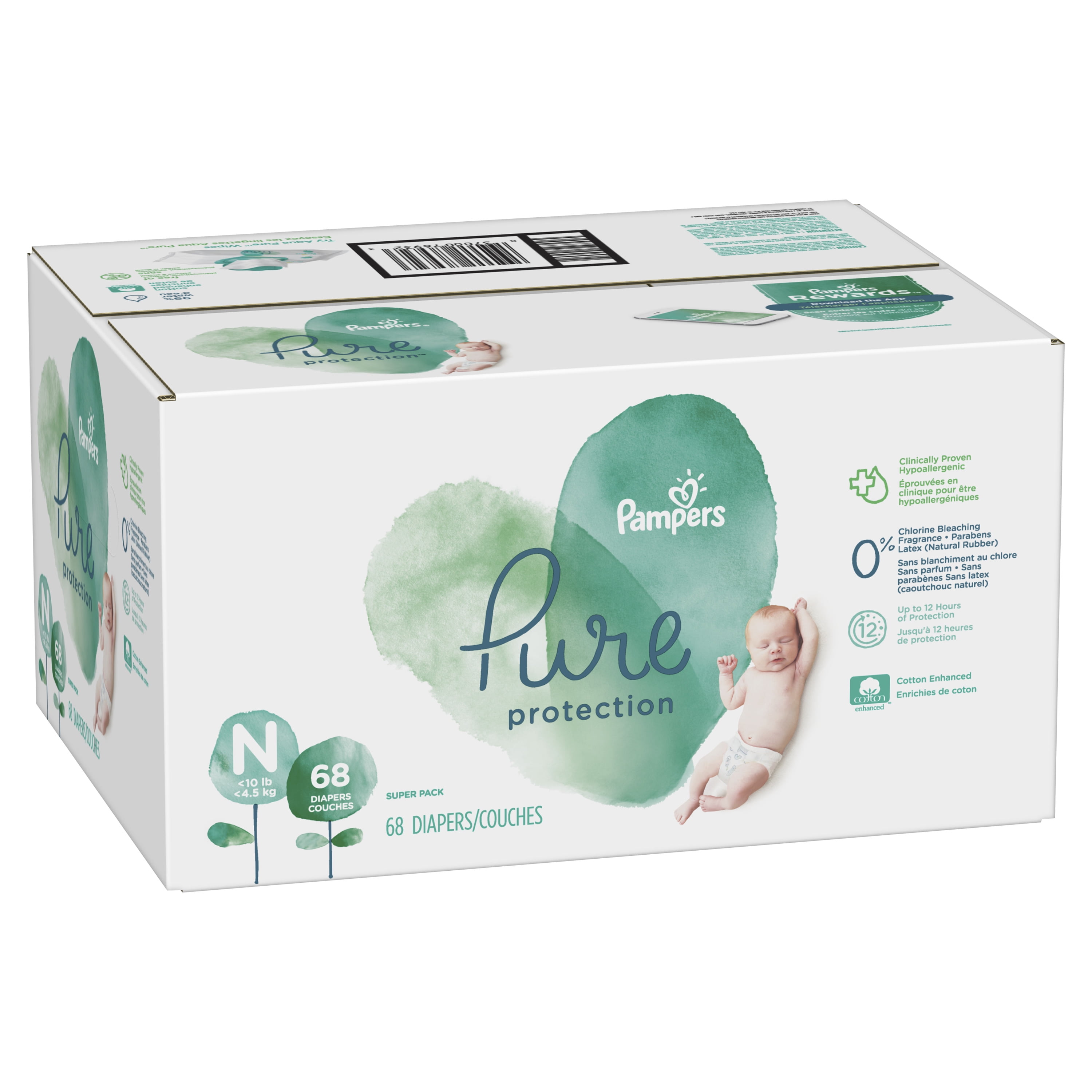 pampers pure newborn size