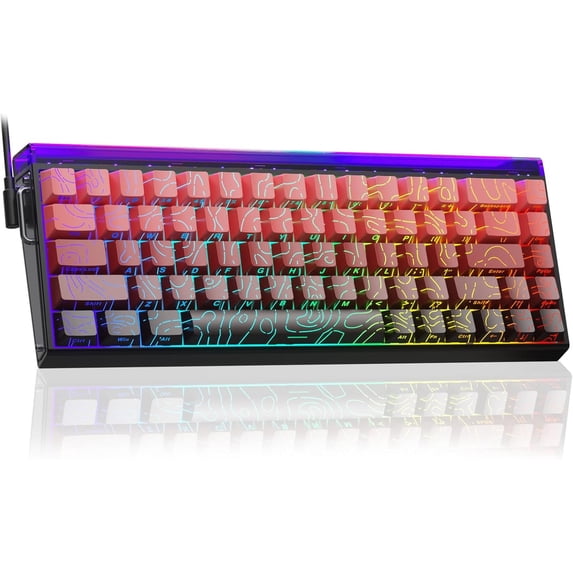 Restored AULA Hero 68 HE 60% Gaming Keyboard Wired, Hall Effect Magnetic Switch Keyboard with 8K Hz Polling Rate, Side Printed PBT Keycaps, RGB Light Box, Customizable Web Software (Refurbished)