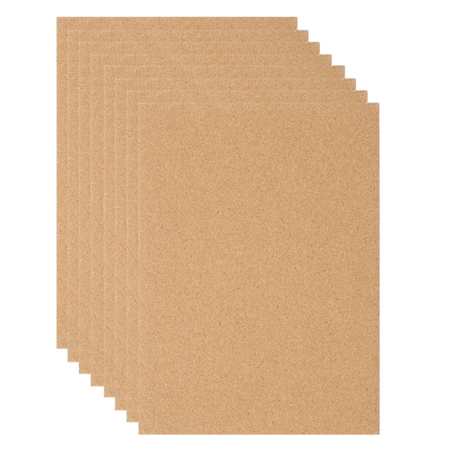 Unique Bargains 8 Pcs 8.3 x 11.7 Inch 1mm Thick Rectangle Adhesive Cork Sheets