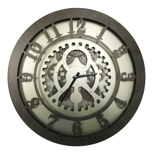 Classic Gears Wall Clock Dark Bronze