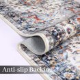 thumbnail image 4 of Haperlare Washable Rugs for Living Room Boho Bedroom Rug Vintage Oriental Area Rug Non Slip Throw Rugs Medallion Soft Low Pile Stain Resistant Carpet, 9' x 12' Blue, 4 of 7