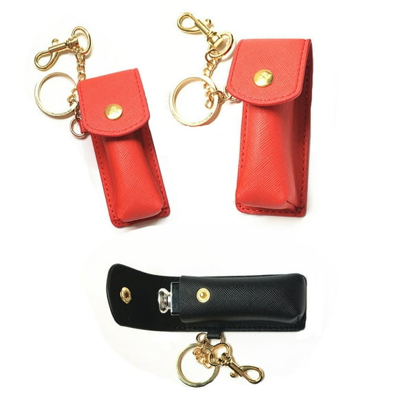 Lipstick Bag Holder with Mirror Keychain for Stocking Stuffer Travel