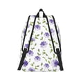 thumbnail image 3 of Xecao Purple Chicory for Canvas College Laptop Backpack, Durable Rucksack Travel Notebook Bag School Backpack Book Bag for Men Women, 3 of 8