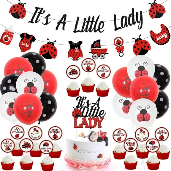 Ladybug Baby Shower Cake Topper, by Jollyboom