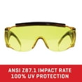 thumbnail image 6 of Allen Company Large Shooting Safety Glasses, Ansi Z87 Impact Resistant, Adult, Black, Unisex, Polycarbonate, Yellow, 6 of 16