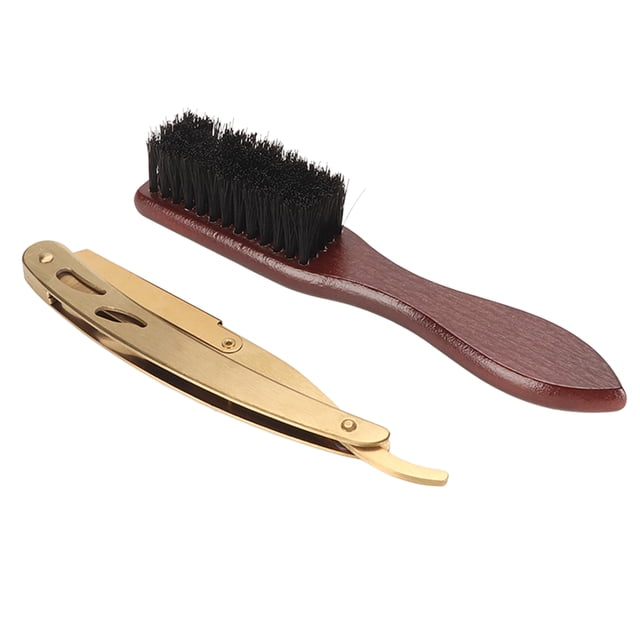 Juego de soportes para cuchillas de barba, de metal, multifuncionales, ergonómicos, para limpieza de vello roto, cepillo para el cuidado de la barba