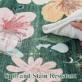 thumbnail image 3 of YOUFORTONG 2x4 Washable Runner Rug, Vintage Floral Scalloped Low Pile Carpet, Non Slip Stain Resistant Soft Thin Rug for Entryway Hallway Kitchen Bedroom Bathroom,Green, 3 of 6