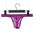 thumbnail image 4 of Tanga de encaje de una pieza para hombre, pantalones T, ropa interior sexy de cintura baja de seda de hielo, 4 of 6